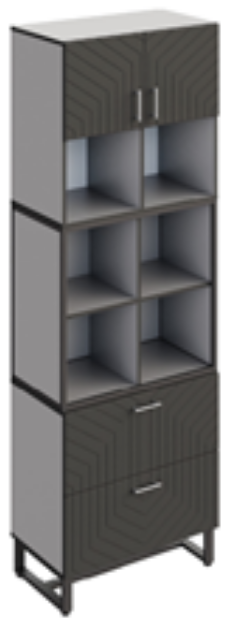 Шафа з комірками Metal (8275) МЕБЛІ ТЕХНОСТИЛЬ